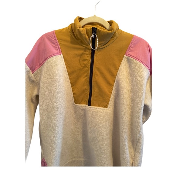 Free Assembly Women’s Half-Zip Mixy Popover Fleece Jacket/Shacket - Picture 3 of 7